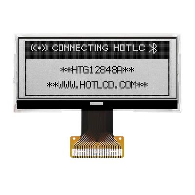 128X48 Grafik COG LCD ST7565R-G | Beyaz Yan Arkadan Aydınlatmalı STN+ Ekran/HTG12848A