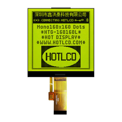 160X160 Kare COG LCD Modülü FSTN Ekran, Yan Beyaz Aydınlatmalı HTG160160L