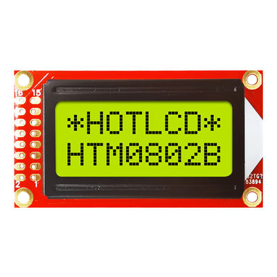 Özel STN 8X2 Karakterli LCD Ekran Sarı Yeşil 16PIN Standart COB