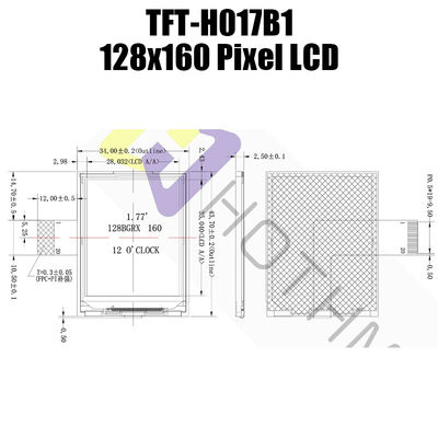 1,77 İnç Ekran TFT LCD Modülü ST7735 128x160 Piksel Lcd Ekran Üreticileri