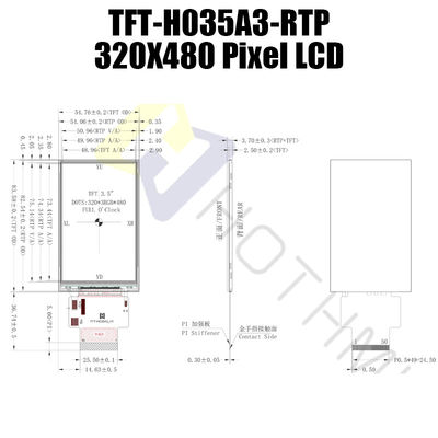 Dikey 3,5 inç TFT LCD Modülü, Çok Fonksiyonlu TFT Kapasitif Ekran
