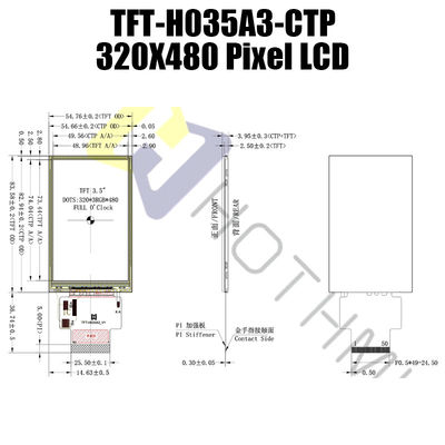 3,5 inç 320x320 TFT LCD Modül Pratik Dikey Pcap Monitör