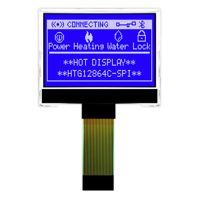 128X64 COG LCD Modülü ST7567 SPI Beyaz Yan Aydınlatmalı FSTN Ekran HTG12864C-SPI