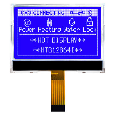 Beyaz Yan Aydınlatmalı Cam LCD Ekranda 128X64 SPI Chip HTG12864I