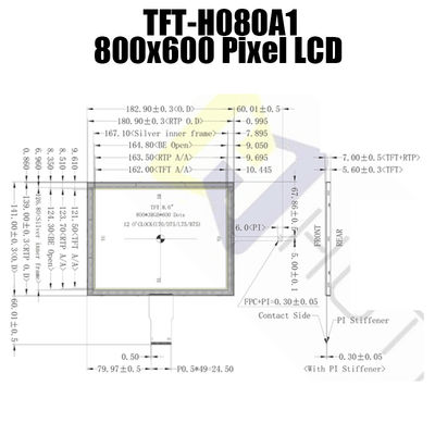 8.0 İnç 800x600 LCD Modül Ekran Endüstriyel Monitör Üreticisi
