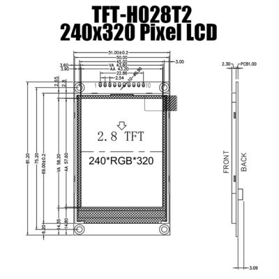 2,8 İnç 240x320 ST7789 TFT Modül Paneli, LCD Denetleyici Kartı ile