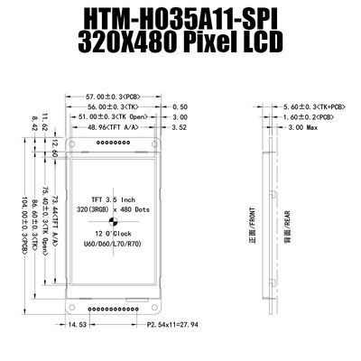 3.5 İNÇ LCD EKRAN 320X480 SPI TFT MODÜL PANEL LCD KONTROL KARTLI
