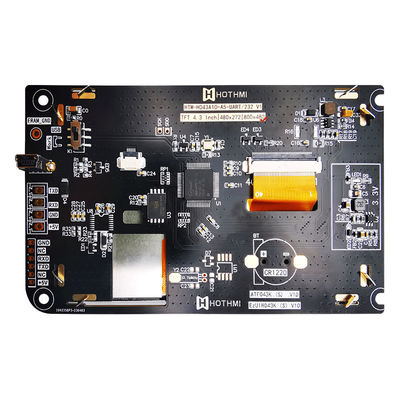 4.3 İnç UART Dirençli Dokunmatik Ekran TFT LCD 800x480 Ekran, LCD KONTROL KARTLI