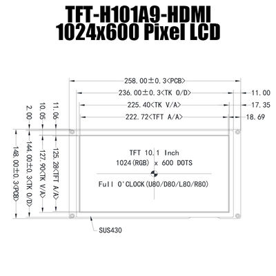 Raspberry Pi ile 10.1 İnç HDMI IPS 1024x600 TFT LCD Modül Ekran Güneş Işığı Okunabilir